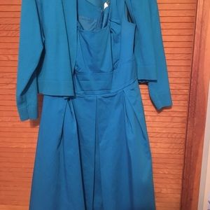 Blue dress with sweater